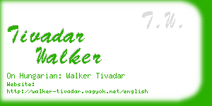 tivadar walker business card